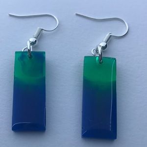 Homemade resin earrings